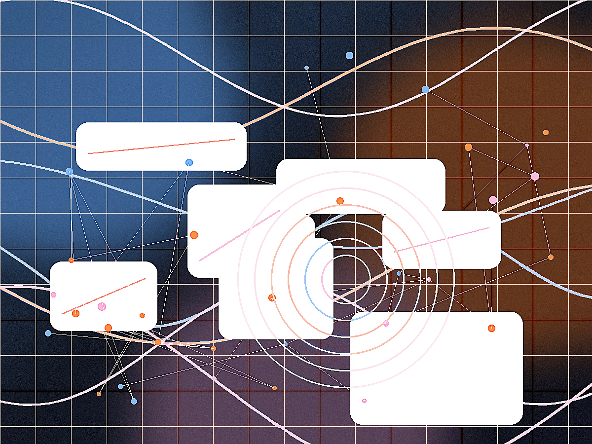 Pixel Drift screen-ready abstract artwork with colorful motion lines